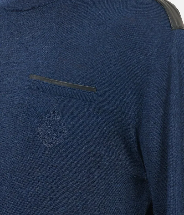 Men Sweaters THE KOOPLES Blue Merino Wool Sweater