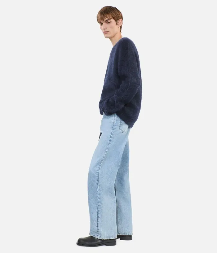 Men Sweaters THE KOOPLES Navy Blue Mohair And Wool Sweater Men Sweaters THE KOOPLES Navy Blue Mohair And Wool Sweater