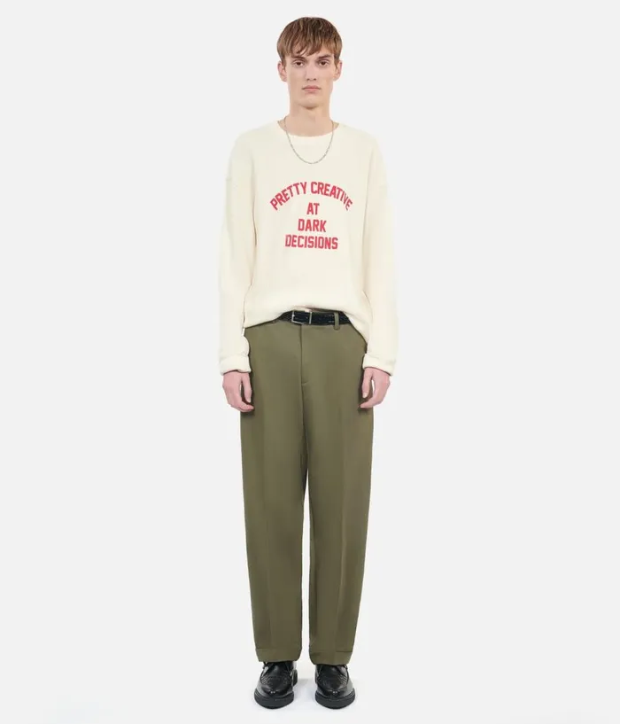 Men Sweatshirts and Sweatpants THE KOOPLES Pretty Creative Serigraphy Ecru Sweatshirt