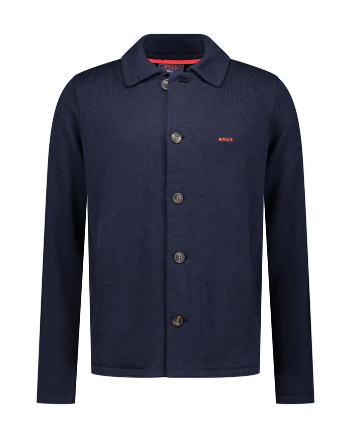 Men Sweatshirts NZA New Zealand Auckland Dark Blue Cotton Overshirt 8211 Midnight Navy