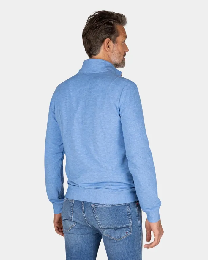 Men Sweatshirts NZA New Zealand Auckland Light Blue HalfZip Sweater 8211 Frozen Blue