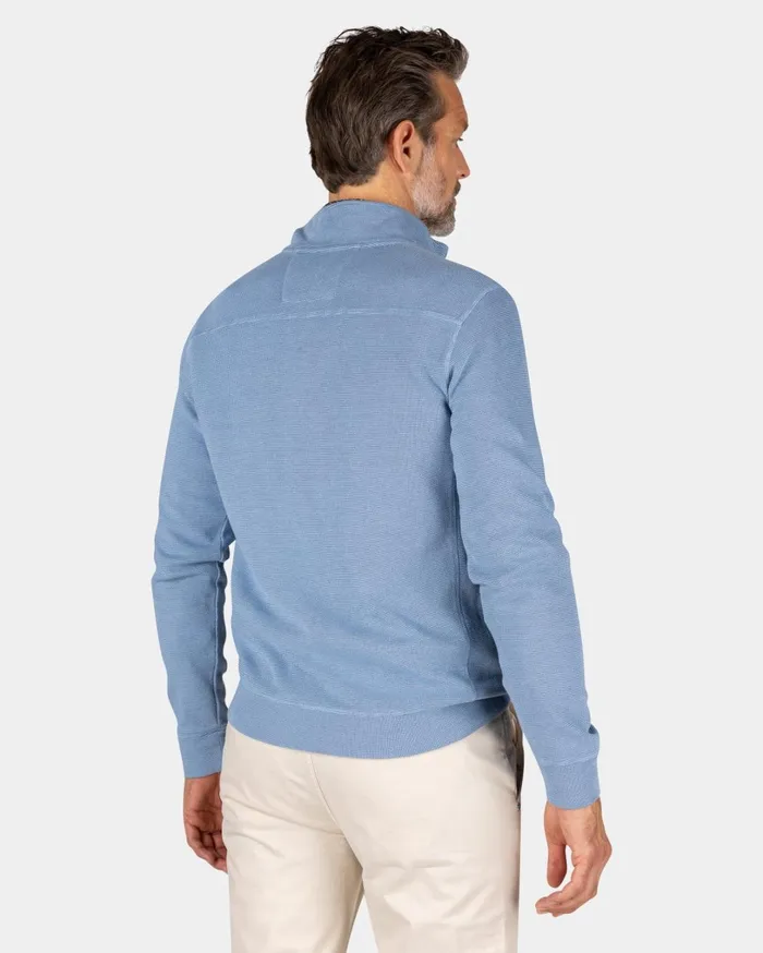 Men Sweatshirts NZA New Zealand Auckland Sporty Blue Sweater With HalfZip 8211 Brave Blue Men Sweatshirts NZA New Zealand Auckland Sporty Blue Sweater With HalfZip 8211 Brave Blue