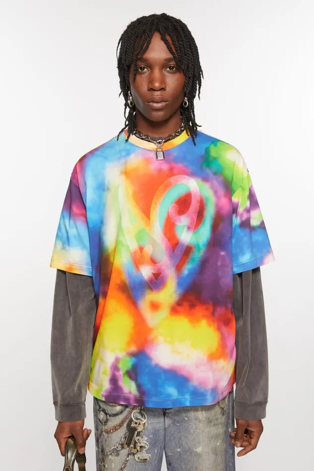 Men Tshirt Stronger Together Forever Multicolor Acne Studios Tshirts