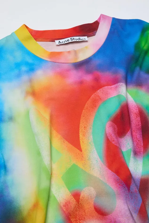 Men Tshirt Stronger Together Forever Multicolor Acne Studios Tshirts