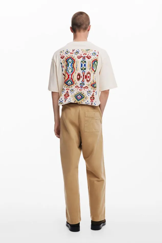 Men Tshirts Desigual Ethnic Shortsleeve Tshirt
