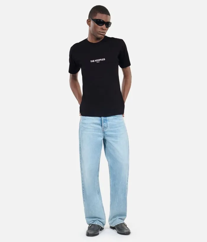 Men Tshirts THE KOOPLES Black Logo Tshirt