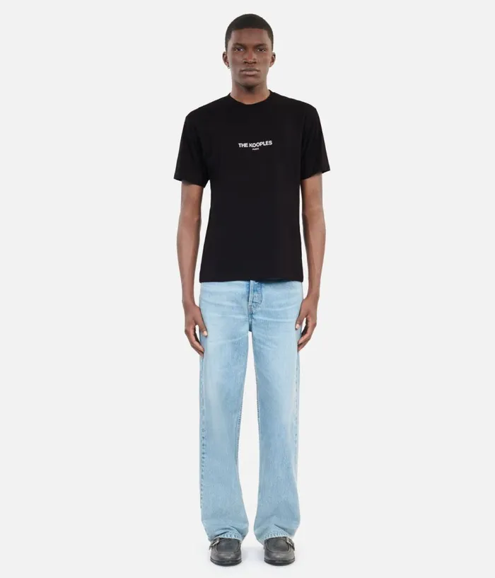 Men Tshirts THE KOOPLES Black Logo Tshirt