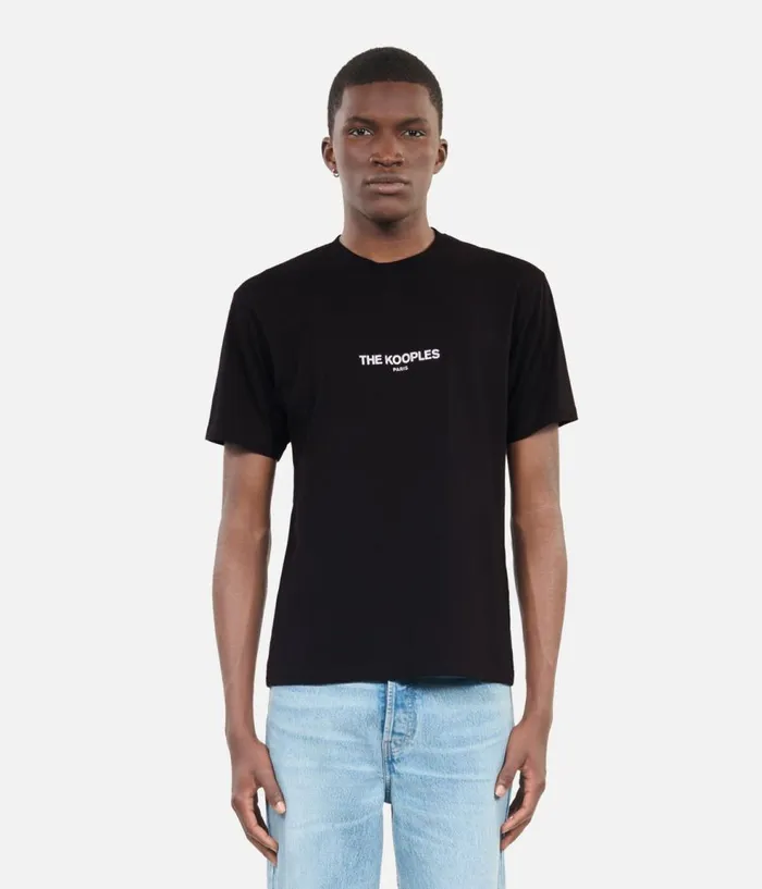 Men Tshirts THE KOOPLES Black Logo Tshirt