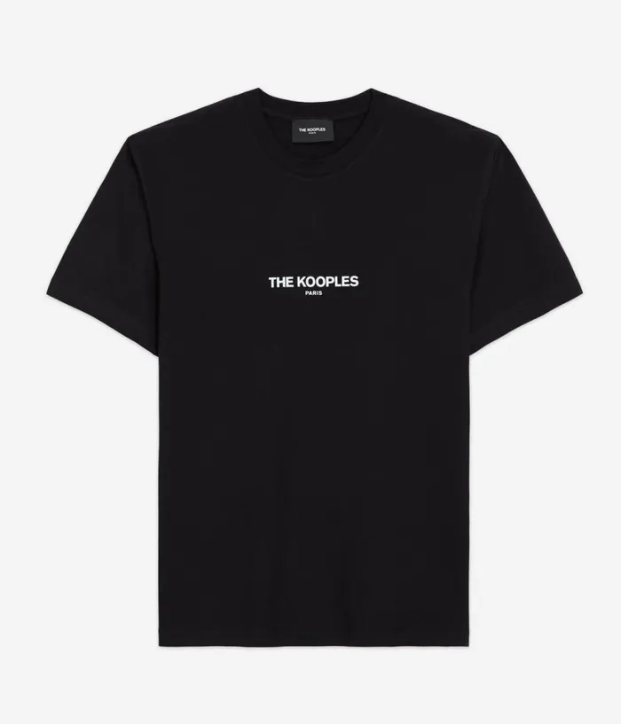 Men Tshirts THE KOOPLES Black Logo Tshirt