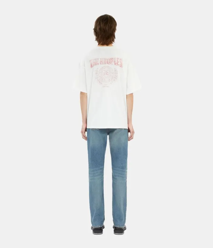 Men Tshirts THE KOOPLES Ecru Tshirt With Blazon Serigraphy