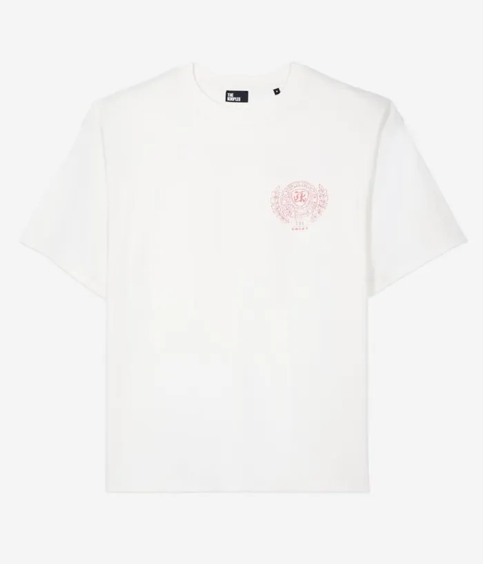 Men Tshirts THE KOOPLES Ecru Tshirt With Blazon Serigraphy