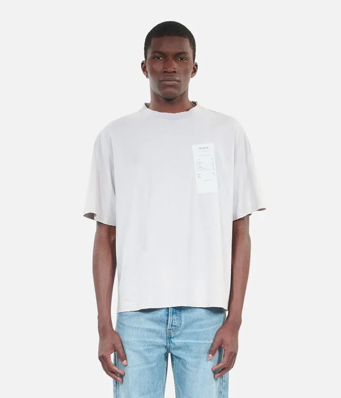 Men Tshirts THE KOOPLES Grey Receipt Serigraphy Tshirt Men Tshirts THE KOOPLES Grey Receipt Serigraphy Tshirt