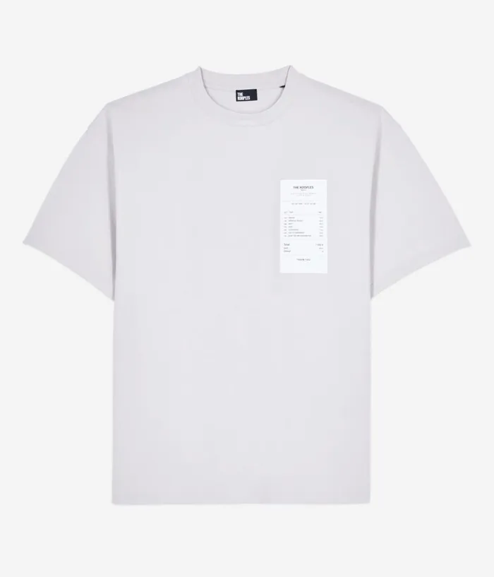 Men Tshirts THE KOOPLES Grey Receipt Serigraphy Tshirt Men Tshirts THE KOOPLES Grey Receipt Serigraphy Tshirt