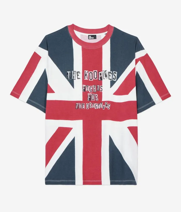 Men Tshirts THE KOOPLES UK Flag Printed Tshirt Men Tshirts THE KOOPLES UK Flag Printed Tshirt