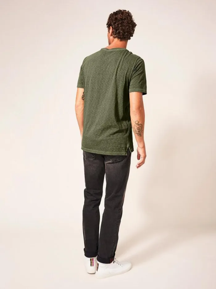 Men TSHIRTS White Stuff Abersoch Short Sleeve Tee Khaki Green Men TSHIRTS White Stuff Abersoch Short Sleeve Tee Khaki Green