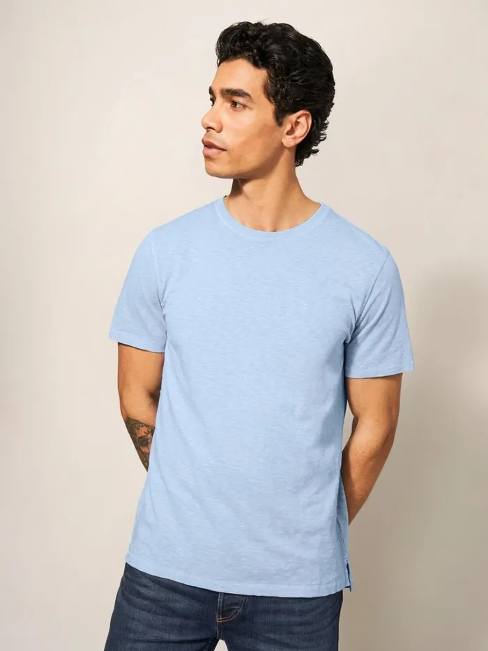 Men TSHIRTS White Stuff Abersoch Short Sleeve Tee Light Blue