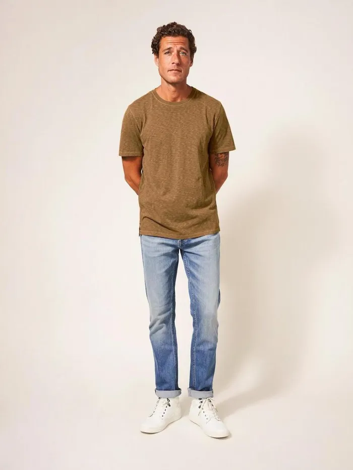 Men TSHIRTS White Stuff Abersoch Short Sleeve Tee Light Brown