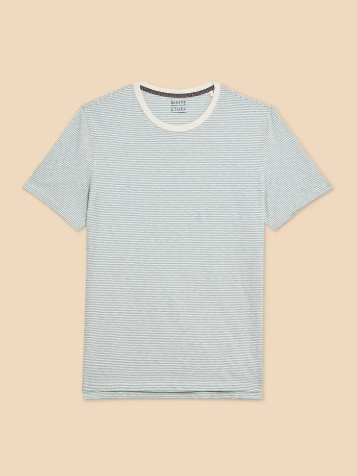 Men TSHIRTS White Stuff Abersoch SS Stripe Tee White Multi Men TSHIRTS White Stuff Abersoch SS Stripe Tee White Multi