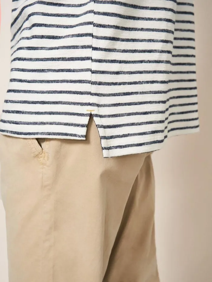 Men TSHIRTS White Stuff Fine Stripe Cotton Polo Shirt Natural White Men TSHIRTS White Stuff Fine Stripe Cotton Polo Shirt Natural White