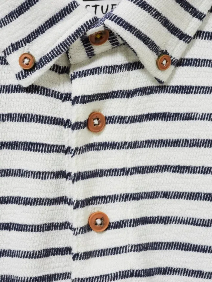 Men TSHIRTS White Stuff Fine Stripe Cotton Polo Shirt Natural White Men TSHIRTS White Stuff Fine Stripe Cotton Polo Shirt Natural White