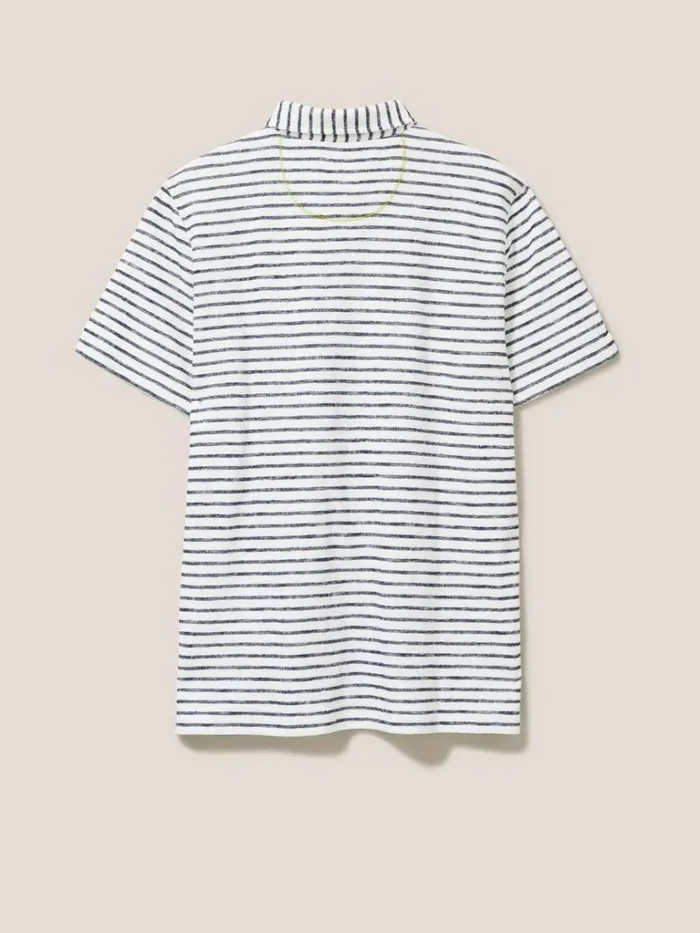 Men TSHIRTS White Stuff Fine Stripe Cotton Polo Shirt Natural White Men TSHIRTS White Stuff Fine Stripe Cotton Polo Shirt Natural White