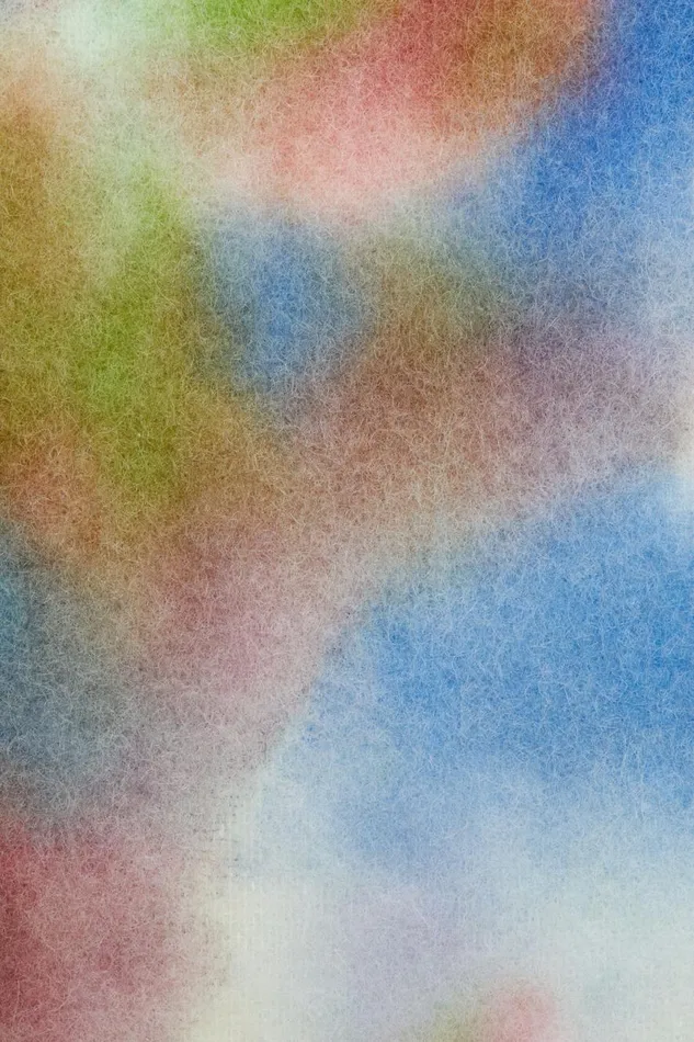 Men Tiedye Alpaca Wool Scarf Green Multi Acne Studios Scarves