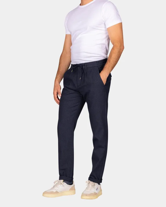 Men Trousers NZA New Zealand Auckland Dark Blue Dobby Chino 8211 Autumn Navy