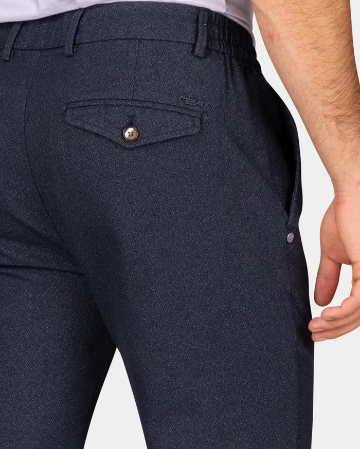 Men Trousers NZA New Zealand Auckland Dark Blue Dobby Chino 8211 Autumn Navy
