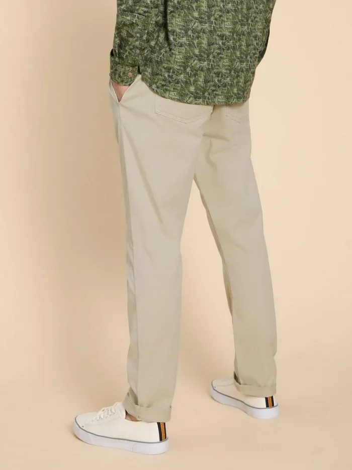 Men TROUSERS White Stuff Palmer Drawstring Chino Light Natural Men TROUSERS White Stuff Palmer Drawstring Chino Light Natural