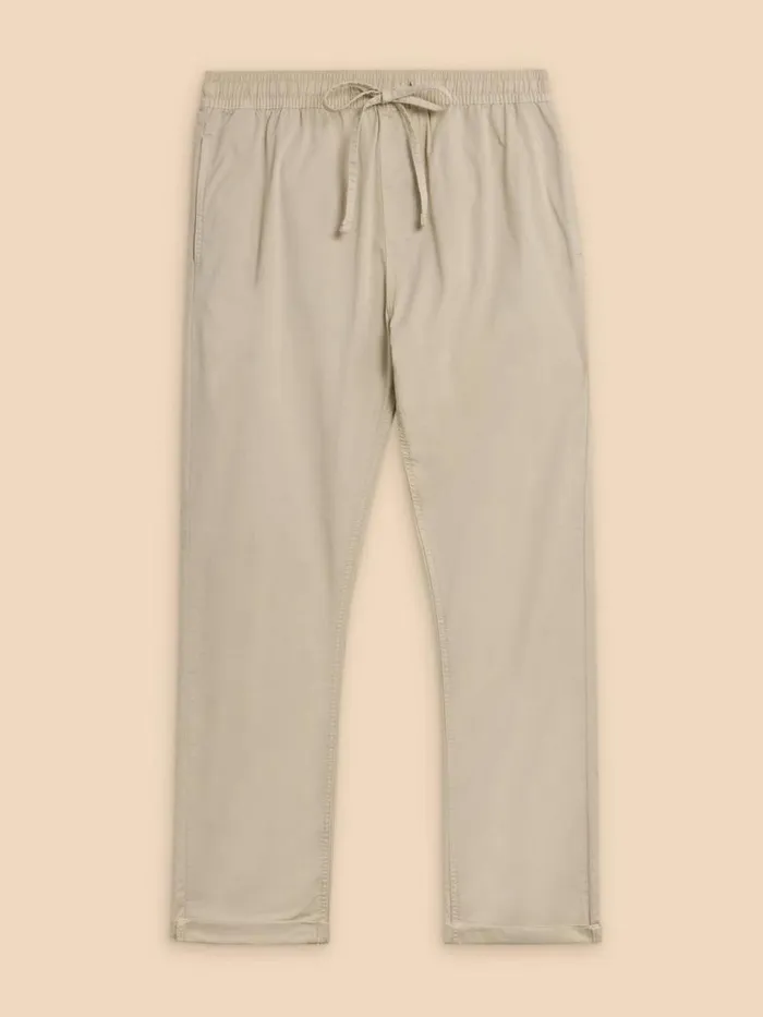 Men TROUSERS White Stuff Palmer Drawstring Chino Light Natural Men TROUSERS White Stuff Palmer Drawstring Chino Light Natural