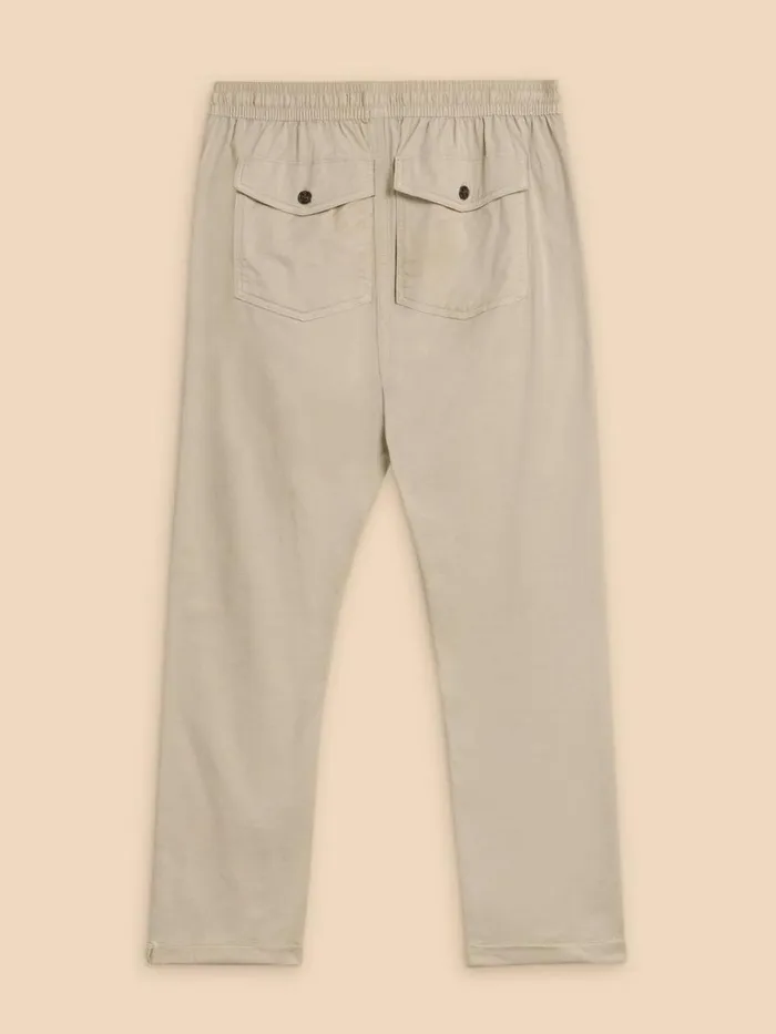 Men TROUSERS White Stuff Palmer Drawstring Chino Light Natural Men TROUSERS White Stuff Palmer Drawstring Chino Light Natural
