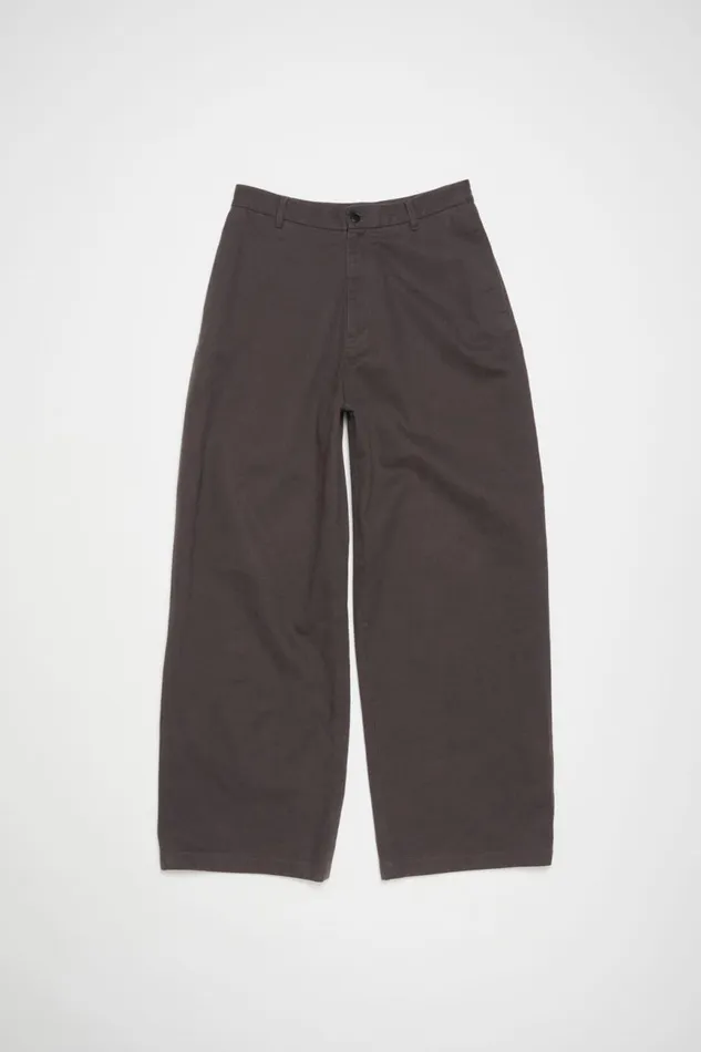 Men Twill Trousers Stone Black Acne Studios Trousers
