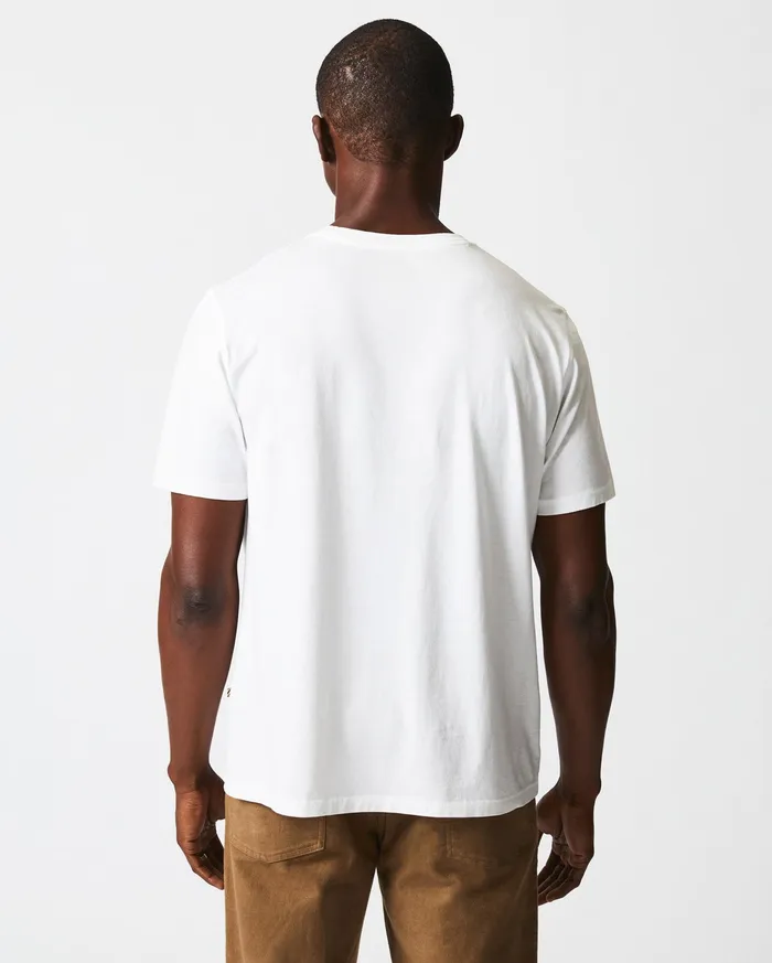 Men Washed Tee White Billy Reid Polos Tees and Henleys