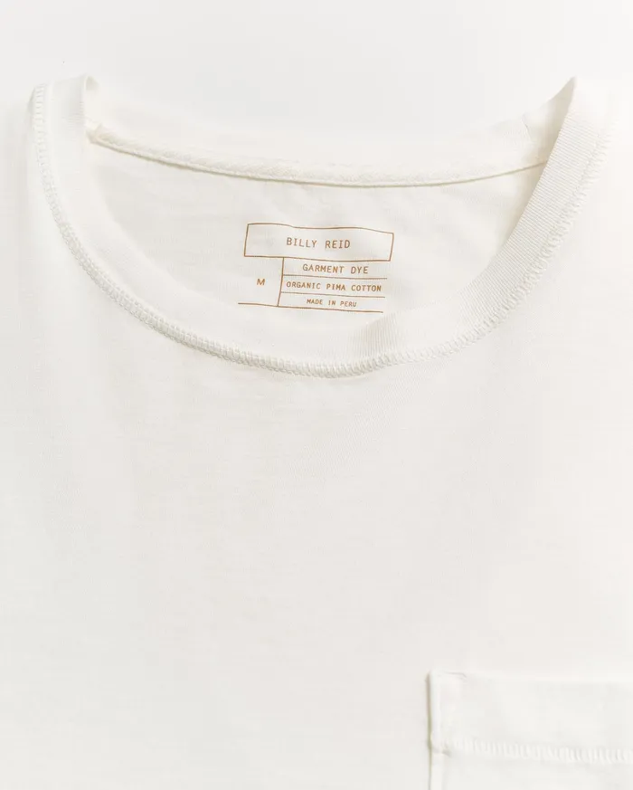 Men Washed Tee White Billy Reid Polos Tees and Henleys