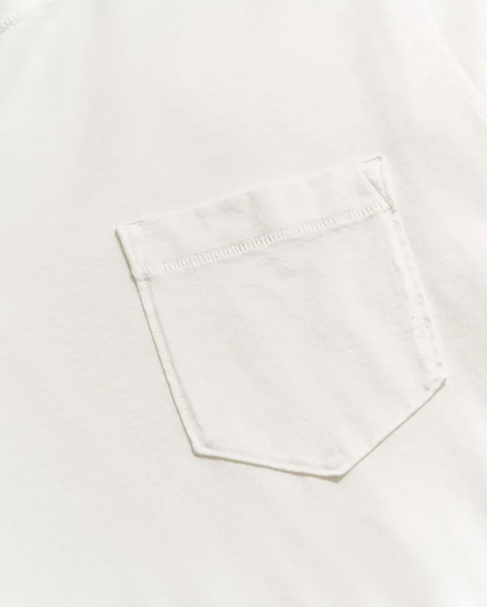 Men Washed Tee White Billy Reid Polos Tees and Henleys