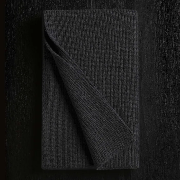 MENWOMEN James Perse ASPEN COLLECTION Thermal Cashmere Scarf Black