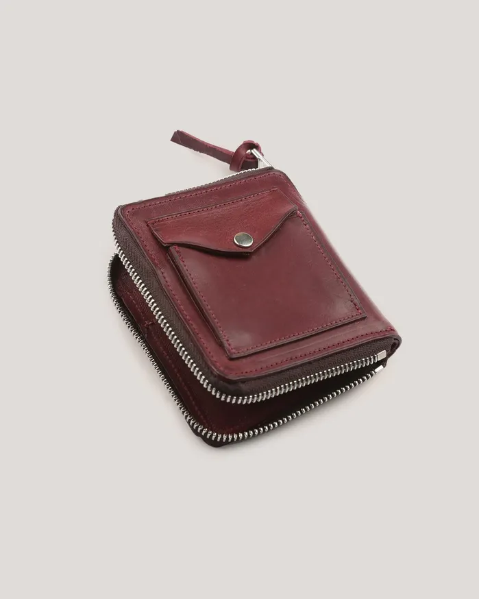 Men Zip Wallet Burgundy YMC Bags and Wallets
