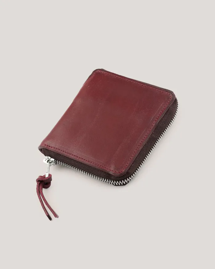 Men Zip Wallet Burgundy YMC Bags and Wallets