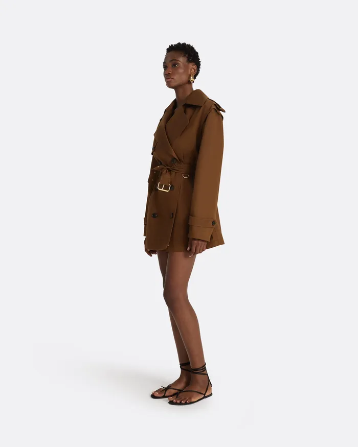 Merrik Deep Brown Modular Coat Deep Brown Women Jackets and Coats Safiyaa