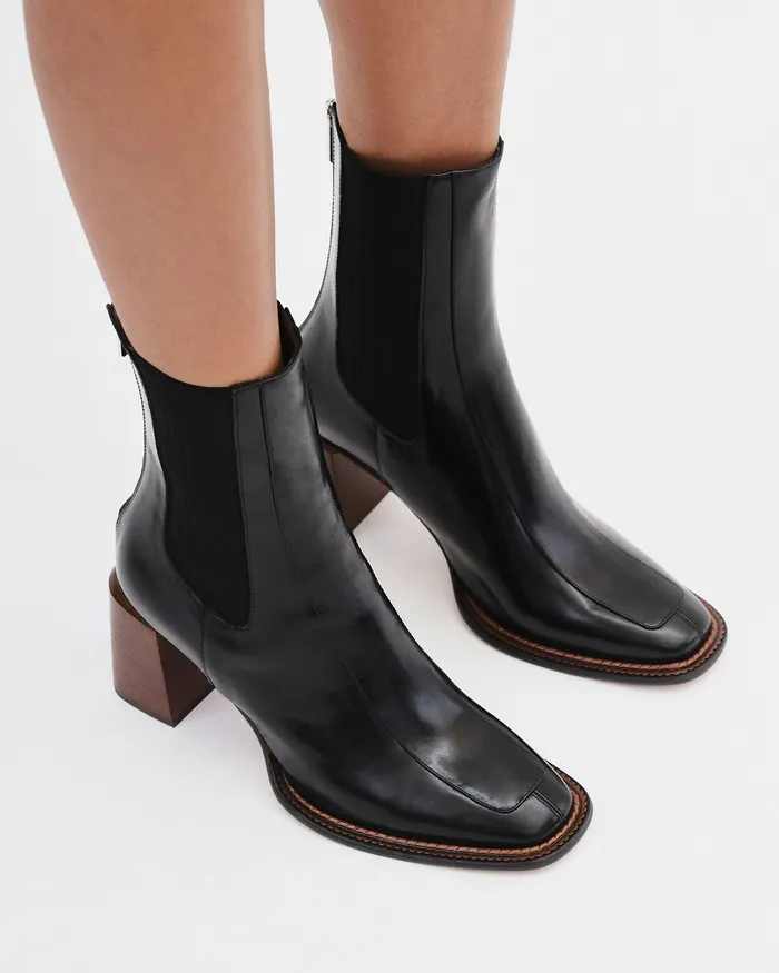 MID ANKLE BOOTS jomercer Women Devina mid ankle boots black leather MID ANKLE BOOTS jomercer Women Devina mid ankle boots black leather