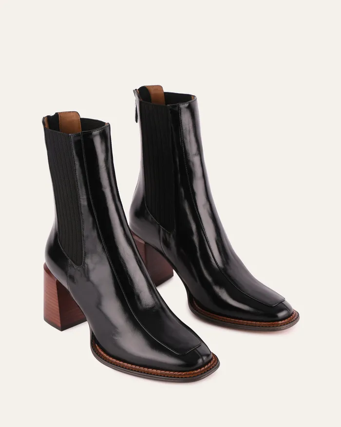 MID ANKLE BOOTS jomercer Women Devina mid ankle boots black leather MID ANKLE BOOTS jomercer Women Devina mid ankle boots black leather