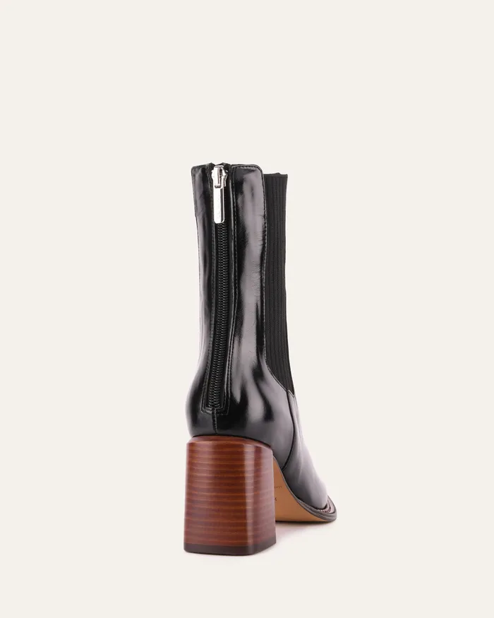 MID ANKLE BOOTS jomercer Women Devina mid ankle boots black leather MID ANKLE BOOTS jomercer Women Devina mid ankle boots black leather