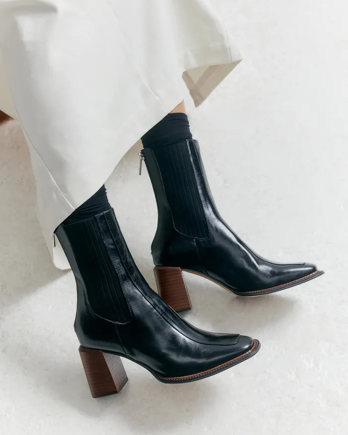 MID ANKLE BOOTS jomercer Women Devina mid ankle boots black leather MID ANKLE BOOTS jomercer Women Devina mid ankle boots black leather