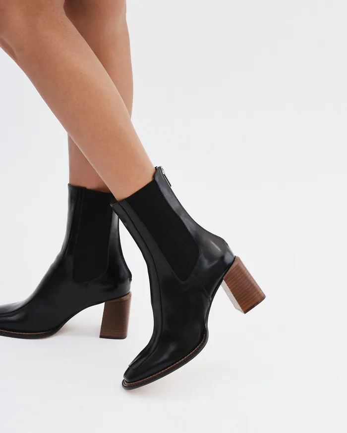 MID ANKLE BOOTS jomercer Women Devina mid ankle boots black leather MID ANKLE BOOTS jomercer Women Devina mid ankle boots black leather