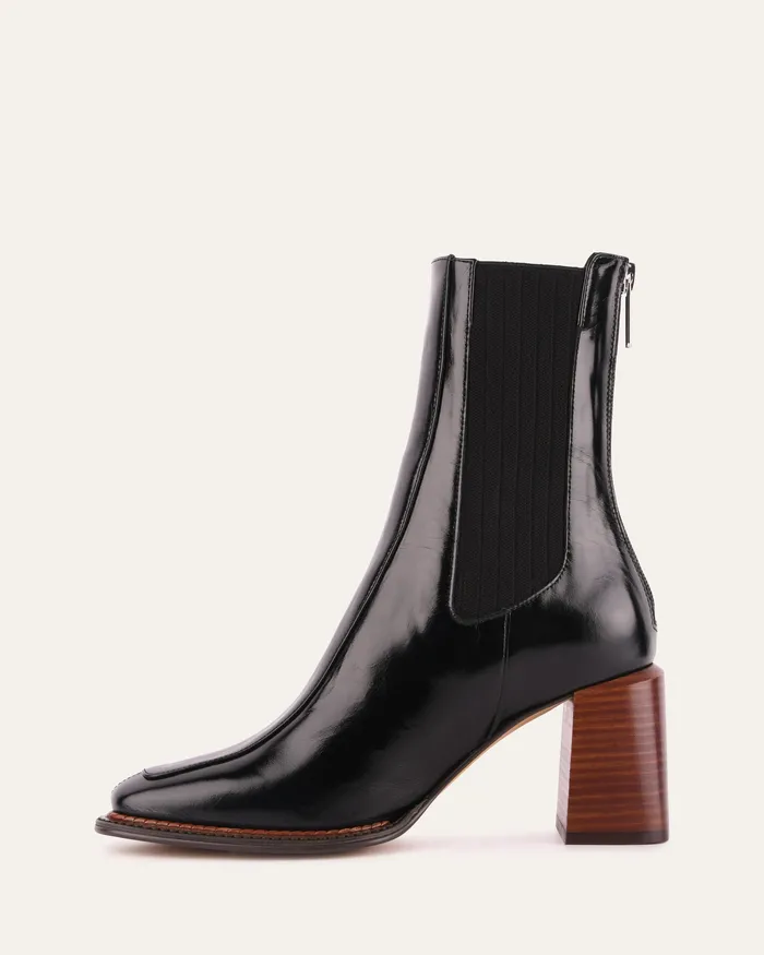 MID ANKLE BOOTS jomercer Women Devina mid ankle boots black leather MID ANKLE BOOTS jomercer Women Devina mid ankle boots black leather