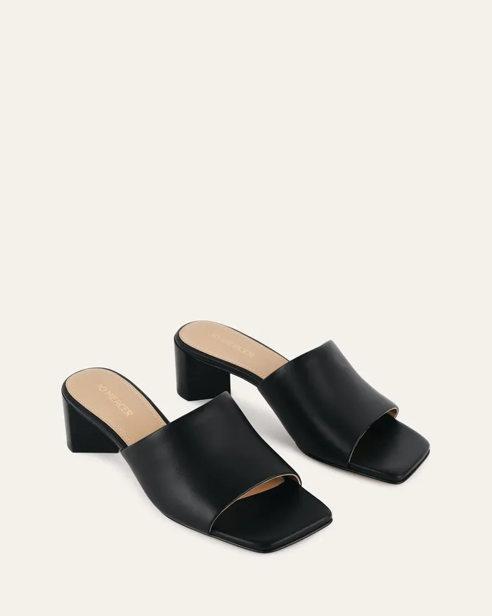 MID HEELS Herbie mid heel sandals black leather jomercer Women MID HEELS Herbie mid heel sandals black leather jomercer Women