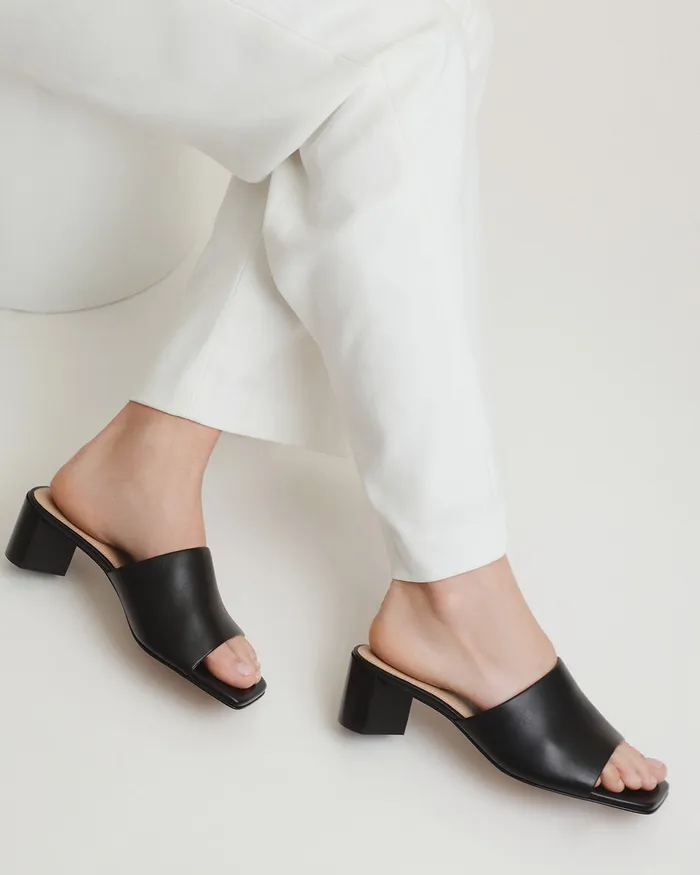 MID HEELS Herbie mid heel sandals black leather jomercer Women MID HEELS Herbie mid heel sandals black leather jomercer Women