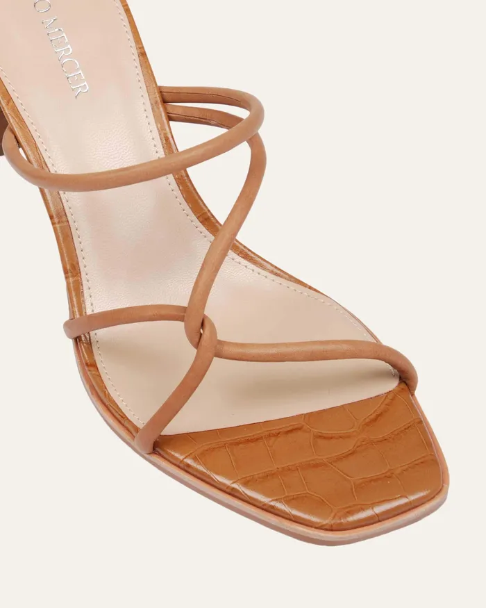 MID SANDALS Women jomercer Novi mid heel sandals tan leather MID SANDALS Women jomercer Novi mid heel sandals tan leather