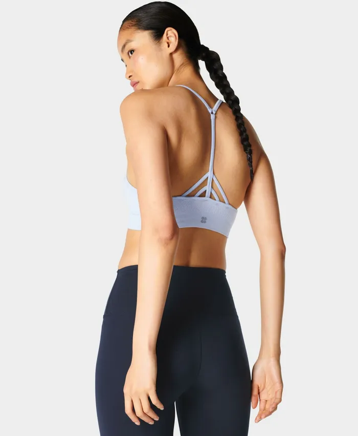 Mindful Seamless Yoga Bra Breeze Blue Underwear Sweaty Betty Women
