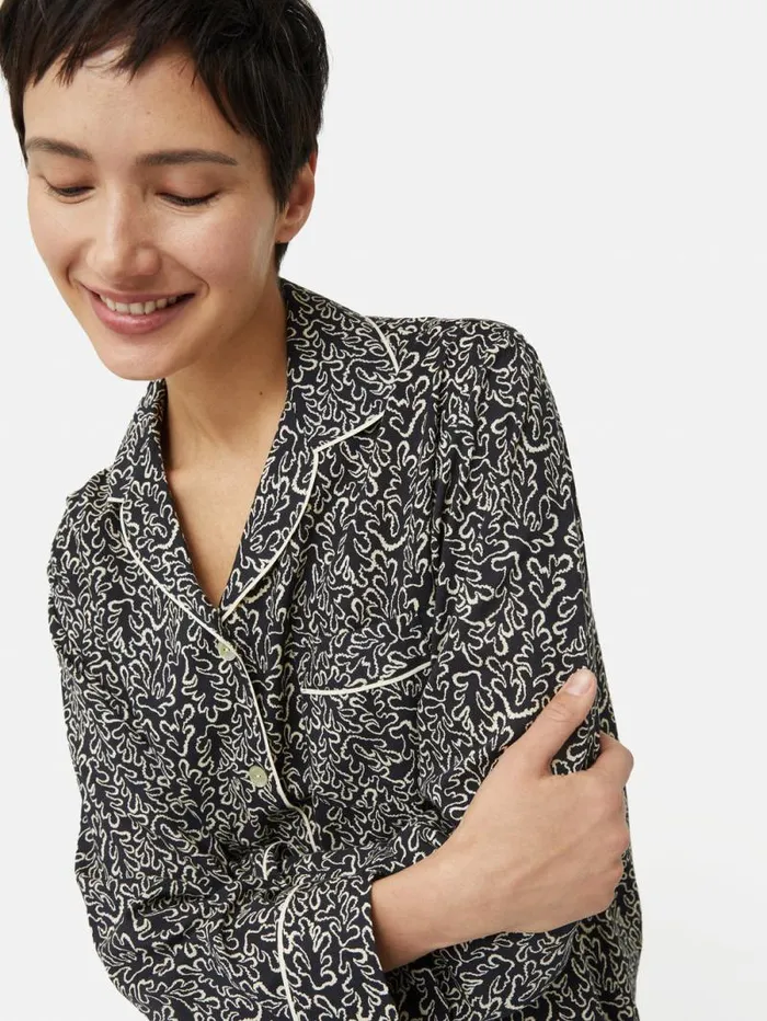 Mini Hydra Coral Pyjama Black Women Jigsaw Pyjamas and Loungewear
